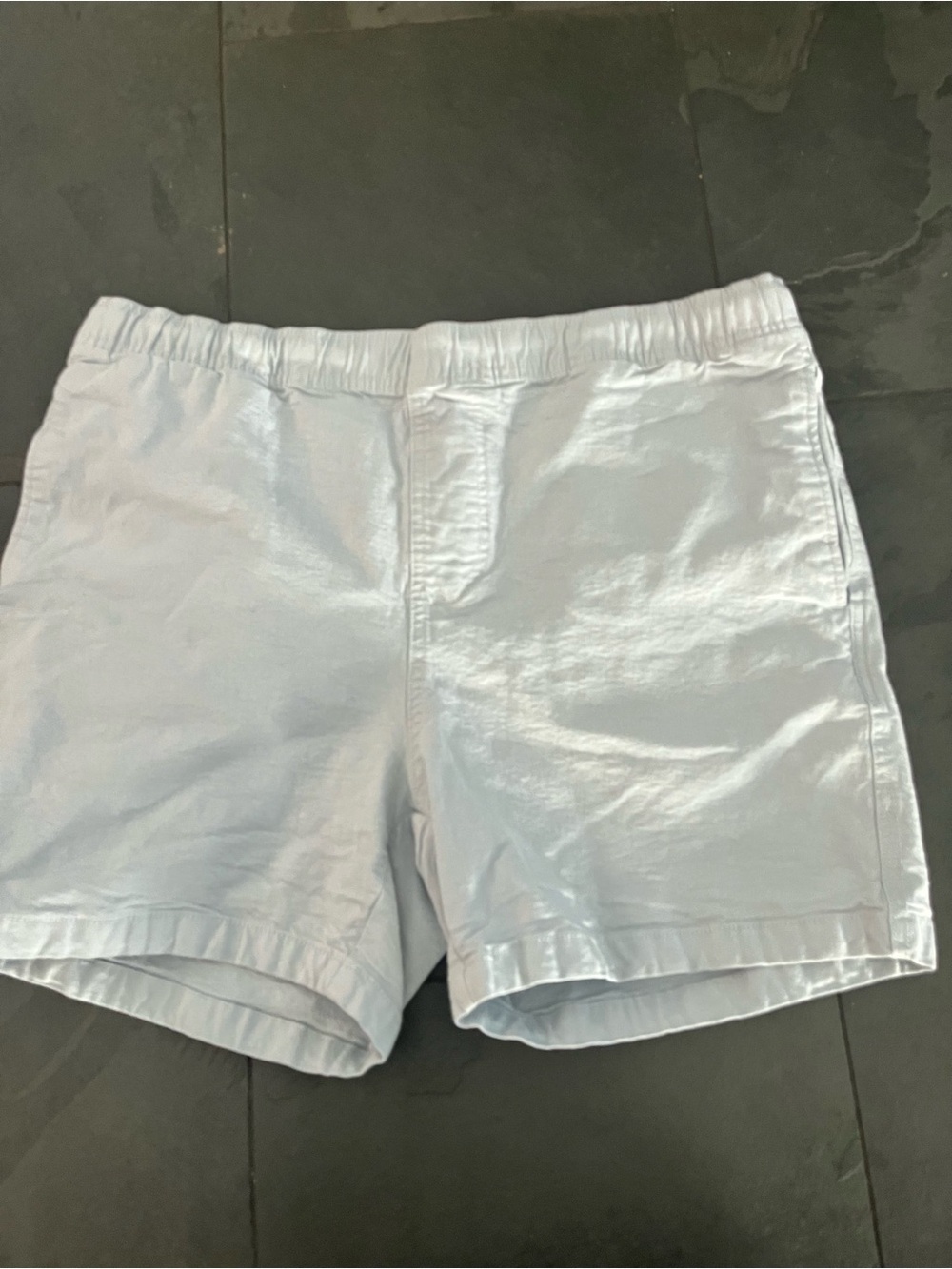 Free Fly Apparel Men's Flat Front Elastic-Waist drawstring PullOn gray Shorts L